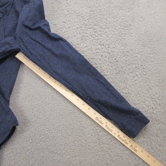 Dr. Denim Mens Flannel Button Down Shirt size Small Slub Cotton Long Sleeve‎ - Picture 8 of 10